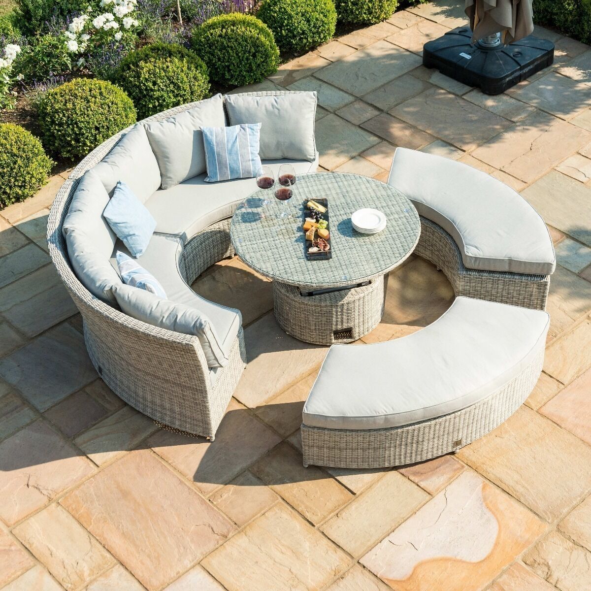 Oxford Rattan Lifestyle Suite with Rising Table