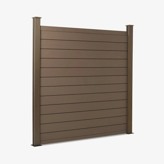 Hyperion® Composite Fencing  Hyperion Walnut Panel | Walnut Posts